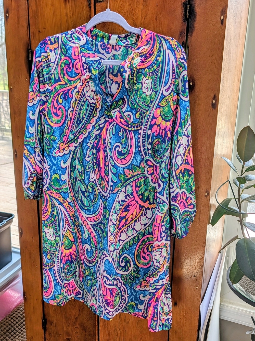Dear Scarlett Vibrant Paisley Tunic Dress - Multi Color